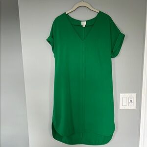 A New Day Vibrant Green V-Neck Top